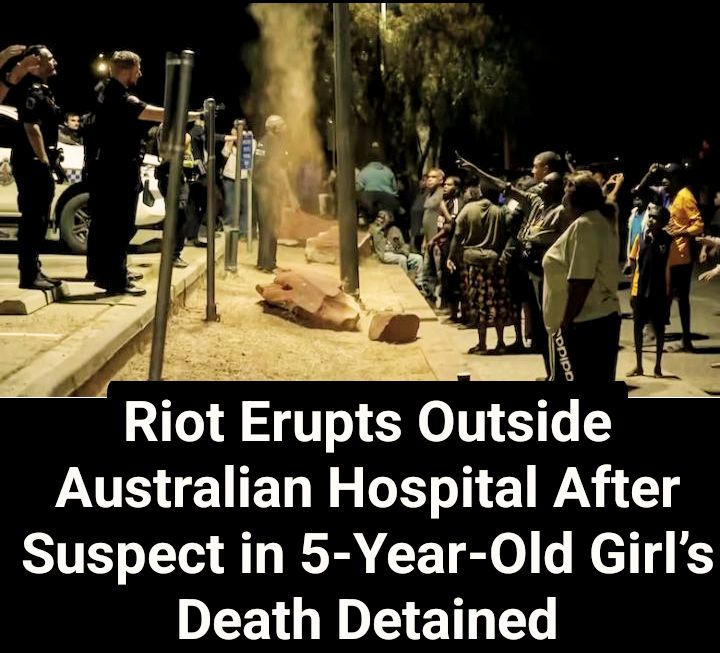 NewsSwifte's tweet photo. Violence broke out outside a hospital in central Australia after a man accused of killing a five-year-old girl was taken there for treatment following a vigilante assault, authorities confirmed..... 
More on https://t.co/z81sF4tQEG
#swifteradio 
#WallToWall 
#diasporaradio https://t.co/Ek0UyFpjRk