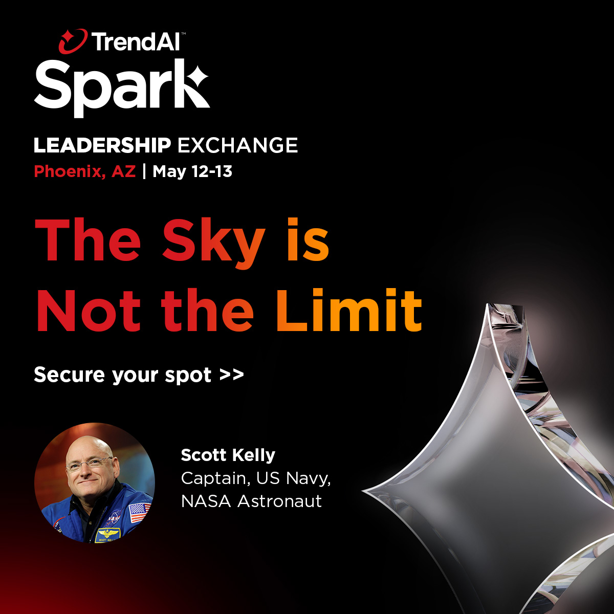 Manishmen's tweet image. Engineer. Naval aviator. Veteran astronaut.  

Captain Scott Kelly embodies the fearless leader, and he’s bringing his insights to the TrendAI™ Spark Leadership Exchange.
 
Don’t miss this #Keynote. Secure your spot: spr.ly/6019BBpbON