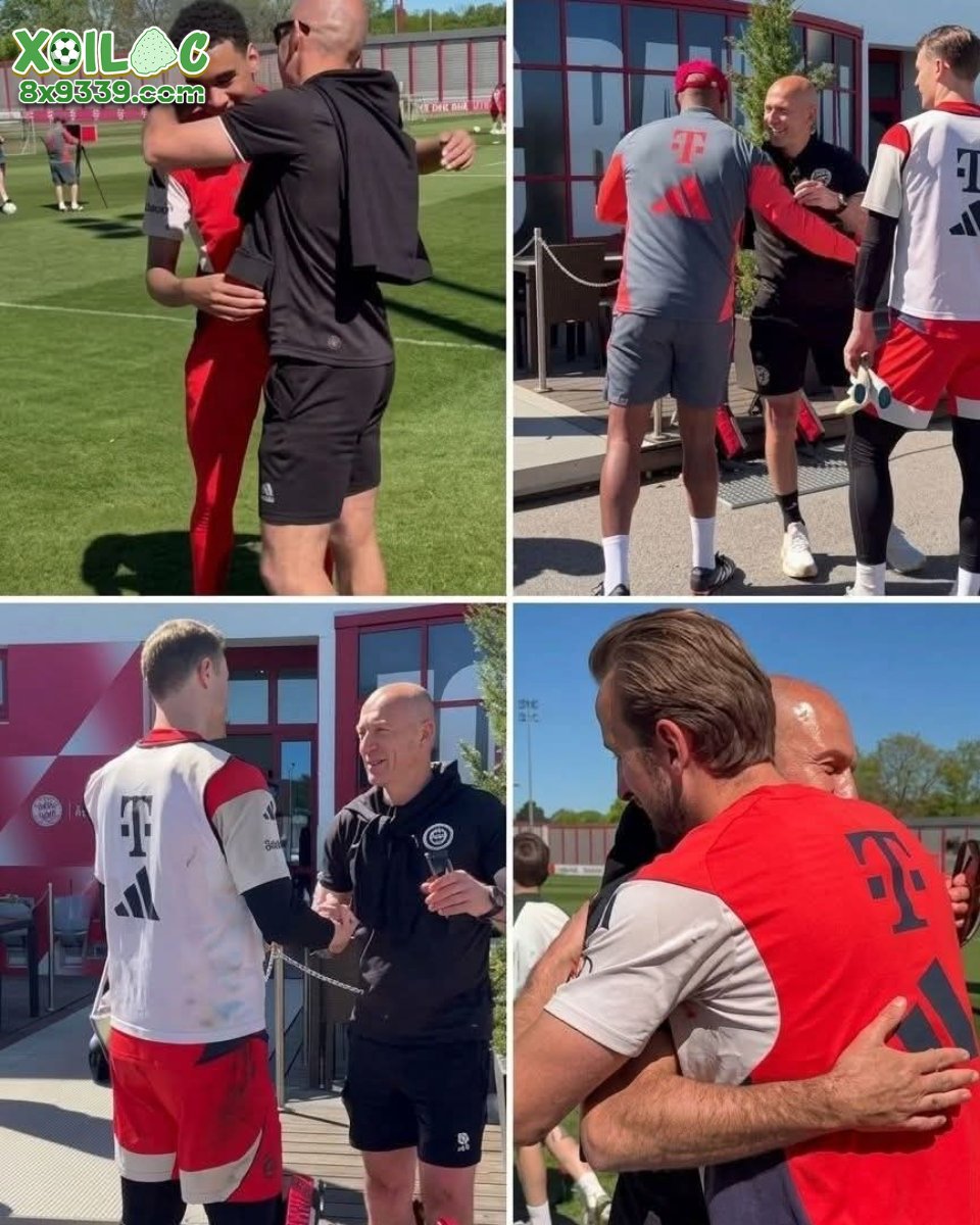 xoilactv09's tweet image. Arjen Robben đã bất ngờ xuất hiện trở lại tại trung tâm huấn luyện của Bayern Munich. Anh đến chào và bắt tay từng cầu thủ của Munich như để truyền lửa tinh thần cho đội bóng ở những trận đấu quan trọng cuối cùng của mùa giải 🤩 
#XoilacTV #Robben
