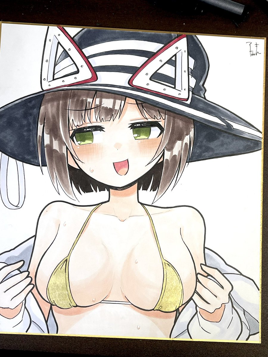 「できたー ゴールデンサイバーウィッチみくにゃん #MBF17 #GWはゴールデン」|アキなゃんのイラスト