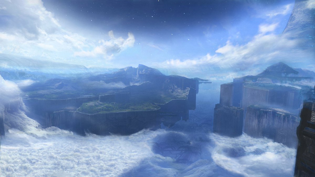 XFerginatorX's tweet photo. I remember this posted someone did 5 years ago and wish this edit was such an improvement that Infinite needed but never got for the campaign.

I love how the clouds flow off the cliffs like a waterfall. https://t.co/T2C1Ys2adM