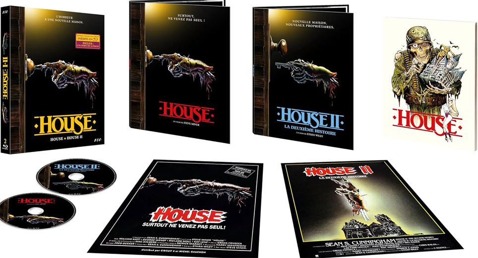 edlimitee's tweet image. #film #collector #collection #bluray #cinema "House 1 et 2" La cultissime comédie horrifique de Steve Miner se paye un coffret collector 2 Bluray + Livret + Affiche en édition limitée et numérotée sur : edition-limitee.fr/category/blu-r…
