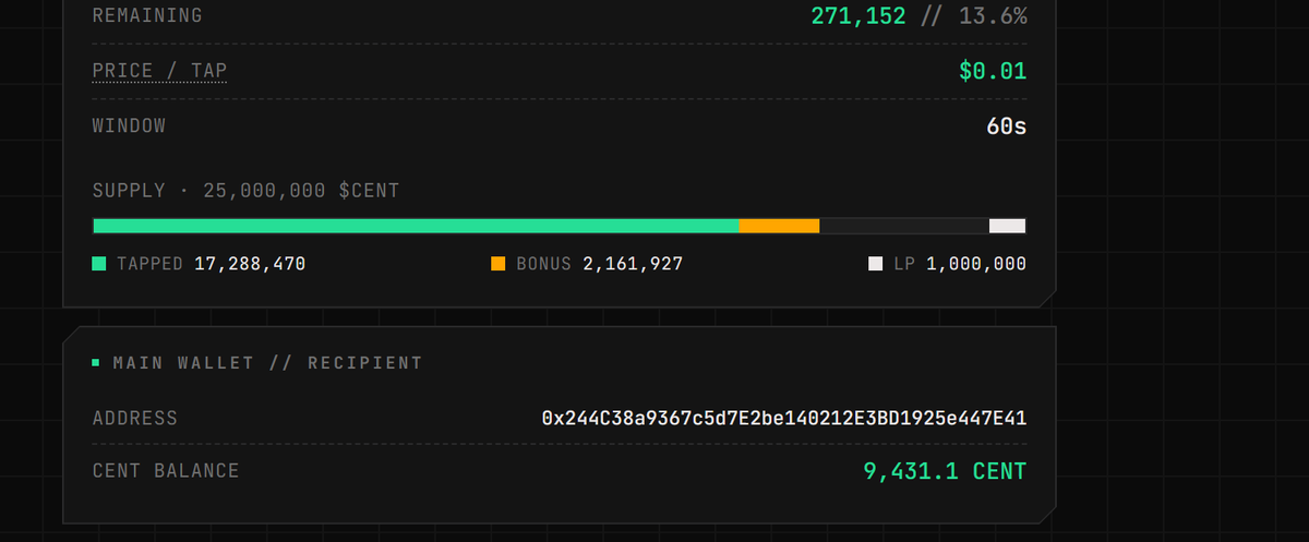 0x177's tweet photo. @megacentxyz Finger twitching🥹
0x244c38a9367c5d7e2be140212e3bd1925e447e41 https://t.co/iv36Y6d23n