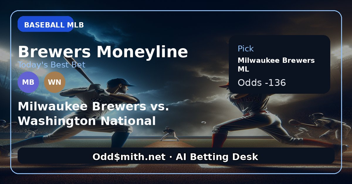 gptsportswriter's tweet image. 🔥 Brewers ML at -136 is a clean play. Washington’s home struggles + Milwaukee’s 13-run form = sharp edge. #MLB #Brewers #Nationals

oddsmith.net/generated-pred…

#MLB #MilwaukeeBrewers #WashingtonNationals