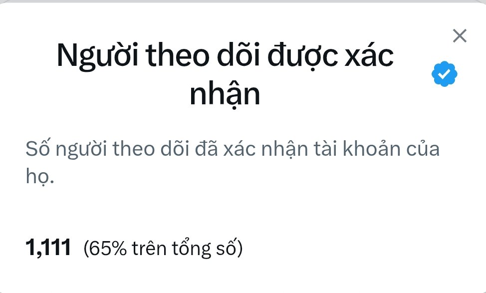 💥 Anh em đang build kênh trên X một cách nghiêm túc và dài hạn
=> Thì cùng nhau kết nối nhé
...........
=> Bạn cho tôi 1 like —> tôi qua trả lại cho bạn gấp đôi 👍

=> Bạn comment bài của tôi —> tôi qua trả cho bạn ngay lập tức ✍️

Không chỉ là follow mà còn