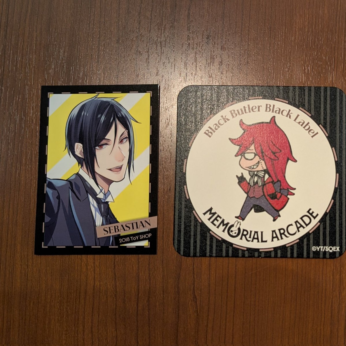 黒執事 葬儀屋 コースター コラボカフェ 缶バッジ カード 特典 まとめ 交換】黒執事 Black Label Memorial Arcade 特典 キャラクターカード