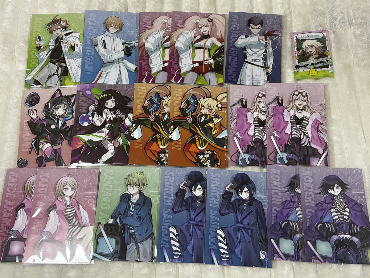 ダンガンロンパ　カード　天海　赤松　入間 交換】ダンガンロンパ アニメイトフェア 特典 ポストカード 譲→苗木