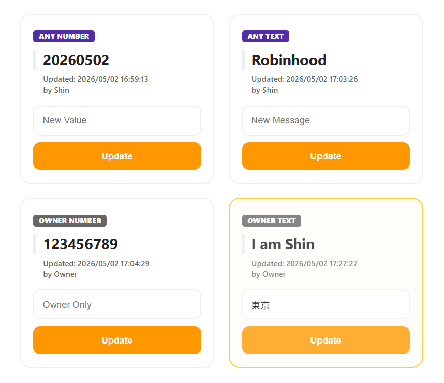 smile_shinpei's tweet image. The Genesis Registry evolves!⚡️
We've forged a unified, single-page interface for our Advanced On-Chain Storage.
Switch realms directly via the dApp with absolute stability.
True elemental harmony achieved🌌

shin-kado.github.io/My-Robinhood-A…

#Robinhood #Web3 #blockchain #crypto #registry