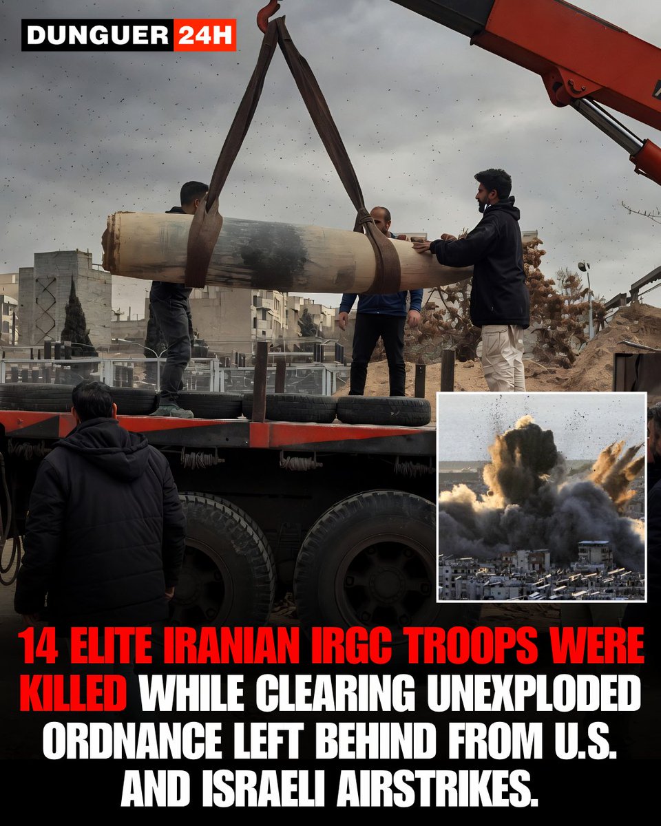 dunguer24h's tweet image. 🚨 BREAKING: At least 14 Iranian soldiers were killed and several others injured in a powerful explosion while attempting to defuse explosives.

The blast occurred during a disposal operation, highlighting the extreme risks of handling unexploded ordnance.

 #iran #us #israel