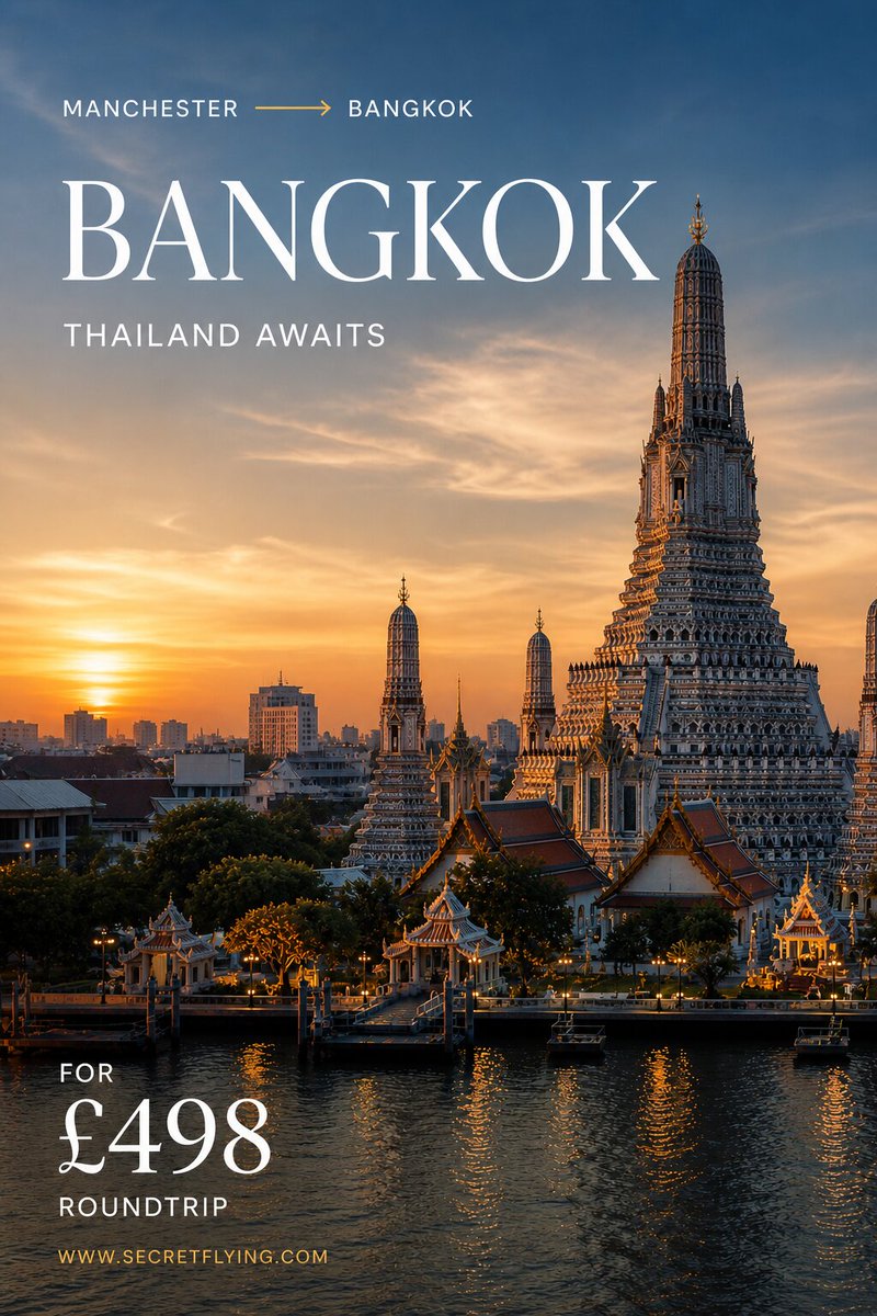 SecretFlying's tweet image. #Manchester, UK to Bangkok, Thailand for only £498 roundtrip #Travel

secretflying.com/posts/manchest…