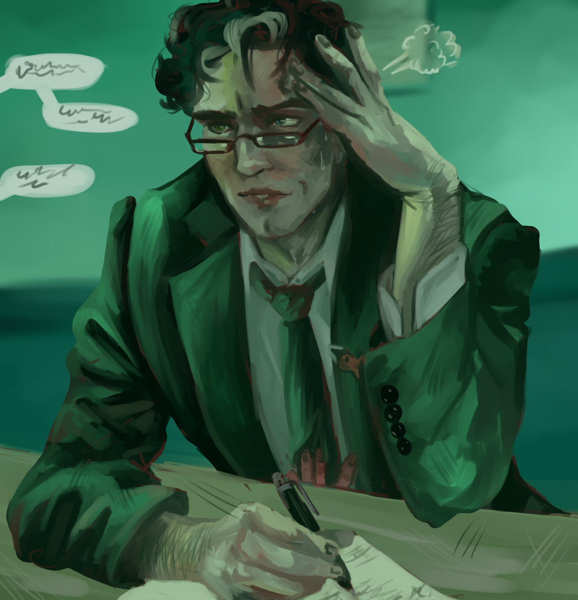 seraphimscloud's tweet image. Under the desk support.

I gave myself a 1 hour limit to draw this start to finish as an excercise and I swear I was stressed. I had no blending time at all. Rip

#VincentWhittman #VoxPopuli #Murdermedia