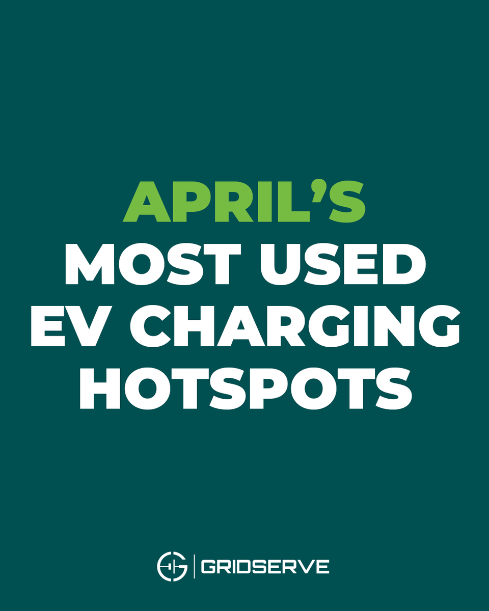 GRIDSERVE_HQ's tweet photo. The results are in!⚡
April's most used EV charging hotspots:

5. Moto Chieveley
4. Moto Cherwell Valley
3. Moto Rugby
2. Moto Wetherby
1. Moto Exeter 🏆

Did your go-to location feature in the top 5? 💬 https://t.co/WGW8B0T5IC