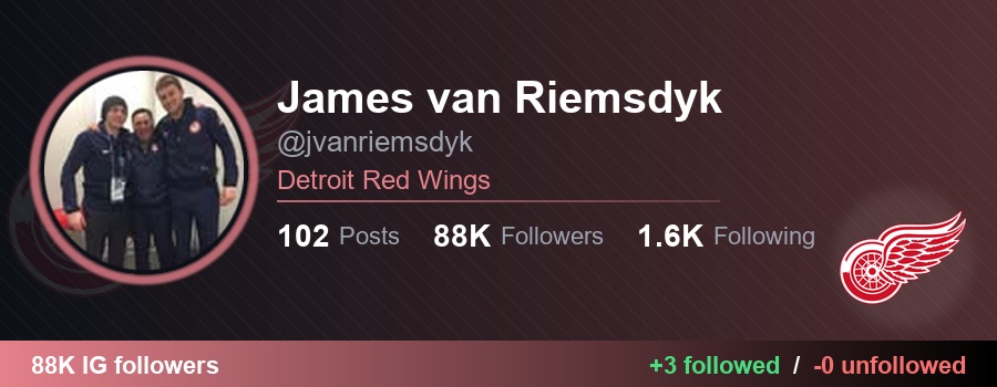 NHLFollowTrack's tweet image. 👉 jvanriemsdyk (James van Riemsdyk) started following 3 and unfollowed 0:

✅ lukehughes_ (Luke Hughes)
🔗 instagram.com/lukehughes_
✅ parcelleorganics (ParcelleOrganics)
🔗 instagram.com/parcelleorgani…
✅ stevegerben (Steve Gerben)
🔗 instagram.com/stevegerben

#LGRW #NHL