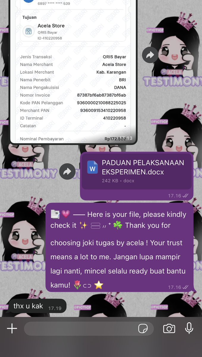 Cela; Joki Tugas 1800+ TESTI tweet media
