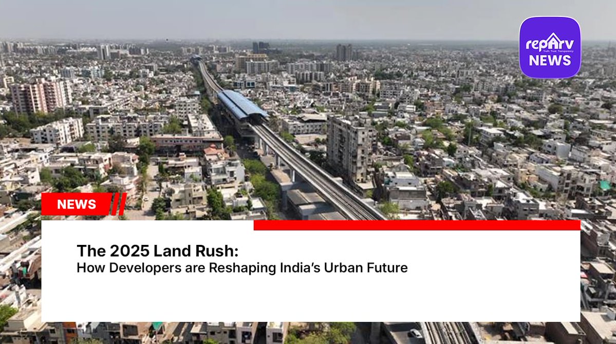 Reparvnews's tweet image. India’s land acquisition trend is accelerating as developers expand across key cities.

This could reshape the future of urban real estate.

Read more:
 reparv.in/news/the-2025-…
#LandInvestment #UrbanDevelopment #RealEstateIndia