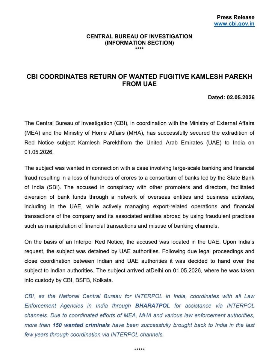Aryan_warlord's tweet image. #NarendraModi govt starts bringing back fugitive financial offenders from erstwhile safe havens . Kamlesh Parekh wanted for taking ₹2672cr from various banks brought back .