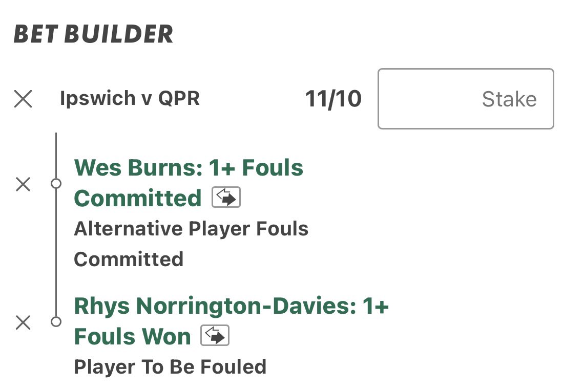 JKRBets's tweet photo. 1U
0.25U

Burns 1.78 fouls per90, likely sub of McAteer 1.66 fouls per90 - the two biggest foulers in the Ipswich squad, have combined for 4 & 2 fouls in Ipswich’s last two league games. 

Burns fouls with SS
4,3,2,3,0,2,0,5,0

Norrington-Davies will be opposing them at LB, steady foul winner at 0.79P90, recently drawn 1,1,2,2

1,1,2,2,0,1,0,0,1*,0,2,0,1,1

-

LB fouls won vs Ipswich when one of WB/KM have started:
1,1,1,1,1,1*,0,2,2,0,1,0,3,1,2,1,1,1,0,1,1,1,2,1