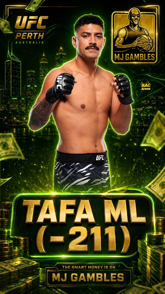 MJGambles's tweet image. EASY MONEY💰
✅Tafa ML (-211)

𝙁𝙊𝙇𝙇𝙊𝙒 &amp;amp; JOIN 𝑷𝒓𝒆𝒎𝒊𝒖𝒎 below (𝟏𝟎% 𝑶𝑭𝑭) for more WINS like this!🏦👇🏽

#UFCPerth #UFC #MMA #GamblingX #UFCParamount #MMATwitter #UFConParamount