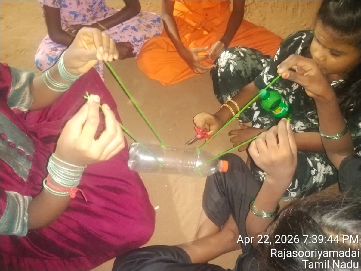 AmritaCreate's tweet photo. Earth Day 2026 at Amrita RITE Villages
5 states | 13 centres

201 rural students engaged in sustainability activities—seed balls, recycling, essays &amp; pledges—building environmental awareness through hands-on learning. 

#EarthDay2026 #EnvironmentalEducation https://t.co/uVXmm9136y