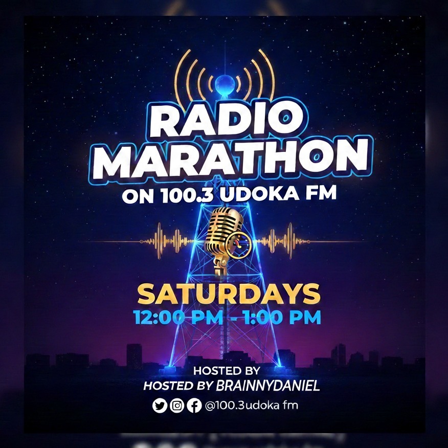 1003udokafm's tweet photo. Happy weekend yo! 
Time for the best music ride, eastside!! 
Tune in to #RADIOMARATHON with yours truly, 
@BrainnyDaniel

Call, text or WhatsApp; 
09043061003
08068400612 
Listen live on https://t.co/x8AKHaSzxE https://t.co/T4sdfmHiHi