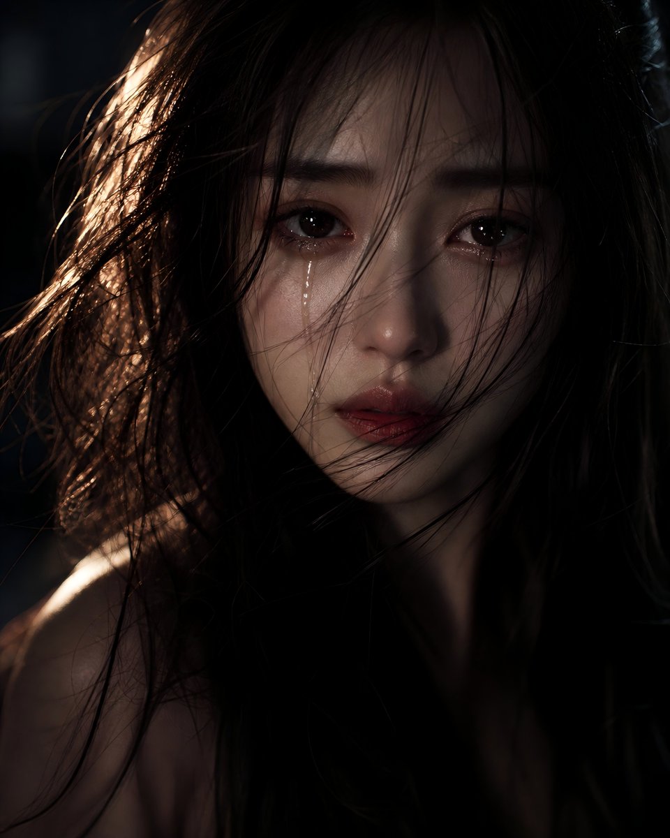Sorrowful Night Cinematic Portrait