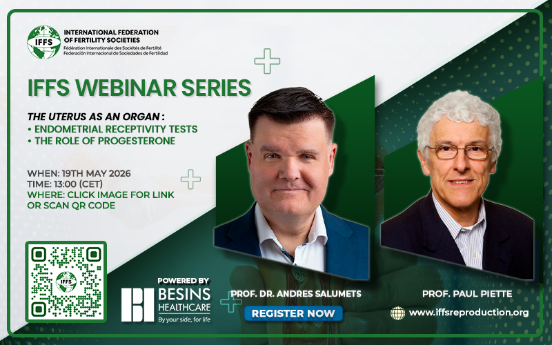 iffsfertility's tweet image. #freewebinar

IFFS Uterus Webinar Series: Endometrial Receptivity Tests and the role of progesterone - A New Global IFFS Webinar Series, in partnership with Besins Healthcare

Date: 19th May 2026
Time: 13:00 CET (GMT +1)

Register: us06web.zoom.us/webinar/regist…

#besinshealthcare
