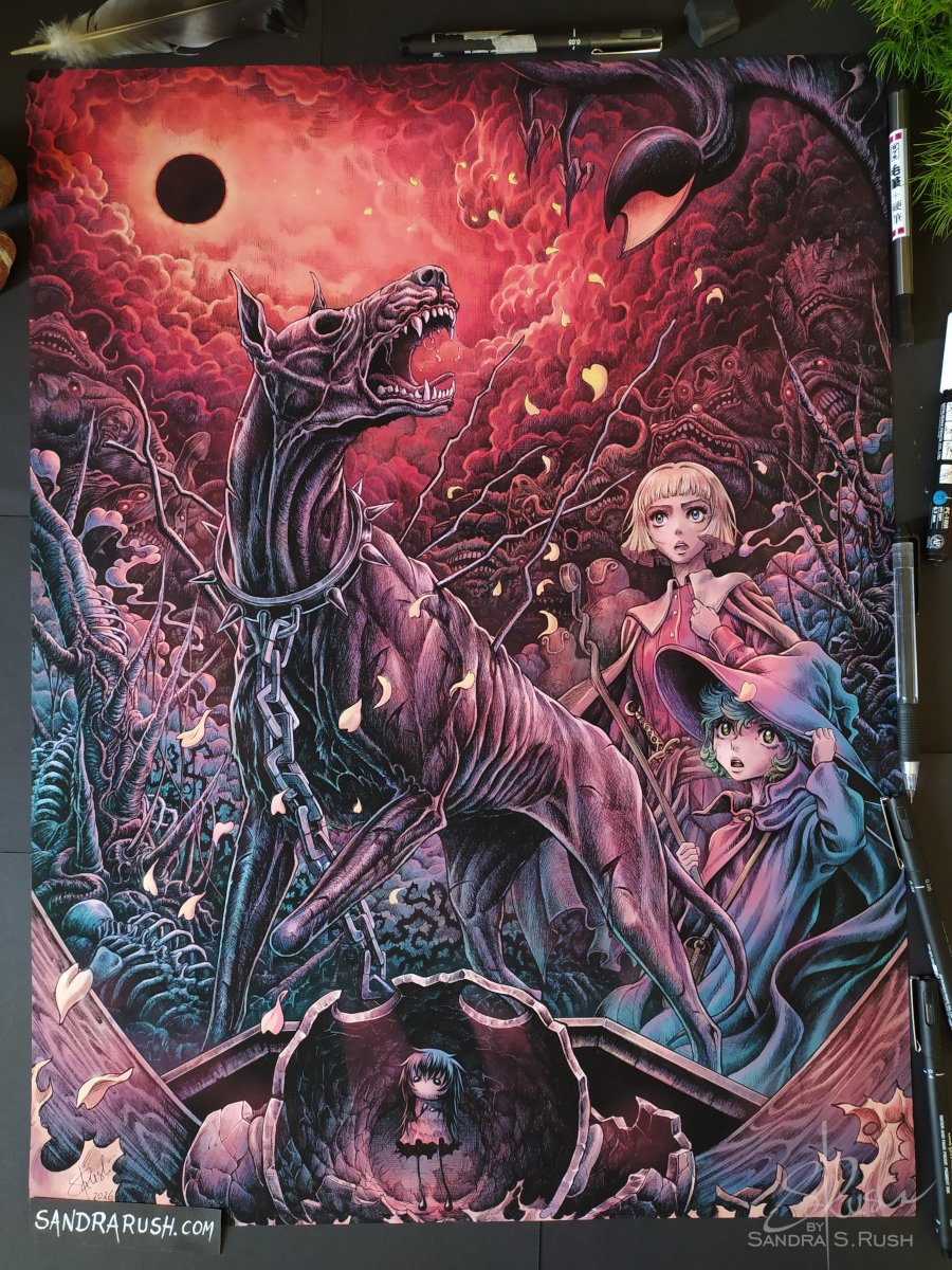 Sandra_S_Rush's tweet photo. Berserk "Scattered Dreamscape" in full color! ❤ Prints available at https://t.co/eiBqOfjNHE https://t.co/C01zmmXZZs