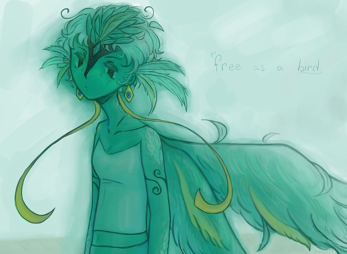 PaktiPaketik's tweet image. Are you feeling free? #oc #art #bird