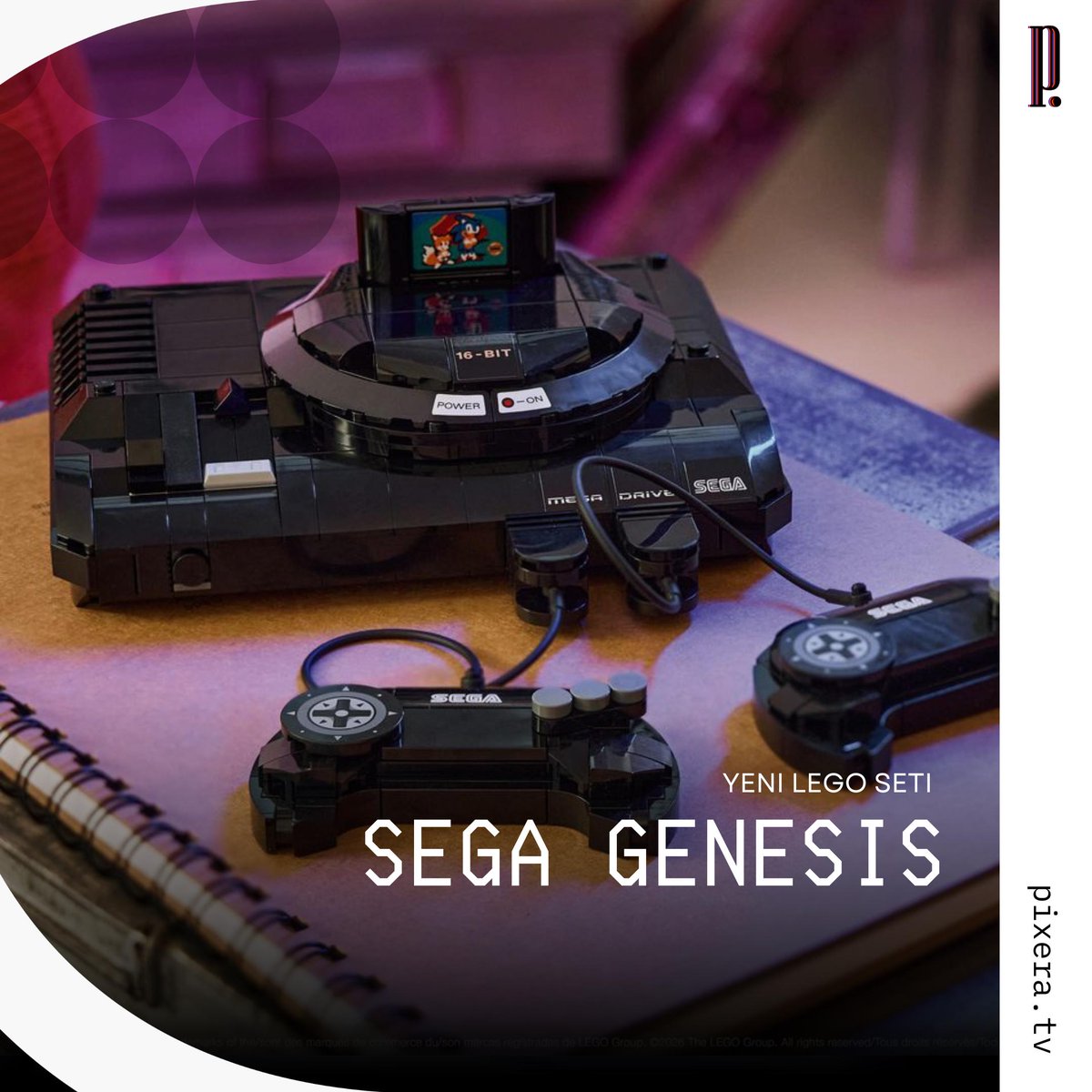 pixera_tv's tweet image. 🎮LEGO ve SEGA nostalji dozunu artırıyor! 

16 bitlik efsane Sega Genesis, 479 parçalık mini LEGO seti olarak geri dönüyor. İster Genesis ister Mega Drive; seçimi sana bırakan bu şık set 1 Haziran’da satışta! 🧱✨

#LEGO #SegaGenesis #Gaming #RetroGaming