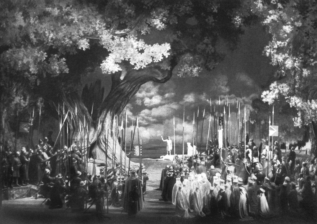 Richard Wagner - "Lohengrin", Act 3
Set design Emil Preetorius, Bayreuth 1936