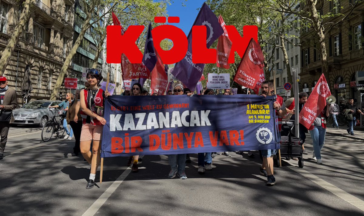 tipalmanya's tweet photo. Yaşasın 1 Mayıs!

Almanya’nın Berlin, Hamburg, Köln, Münih ve Frankfurt şehirlerinde emeğin sesi olduk. İnsanca ve onurlu bir yaşam için; maden işçilerinin kararlılığını, Taksim’de direnen yoldaşlarımızın iradesiyle birleştirerek haykırdık. Yaşasın işçilerin dayanışması! https://t.co/ohaqGWOyNw