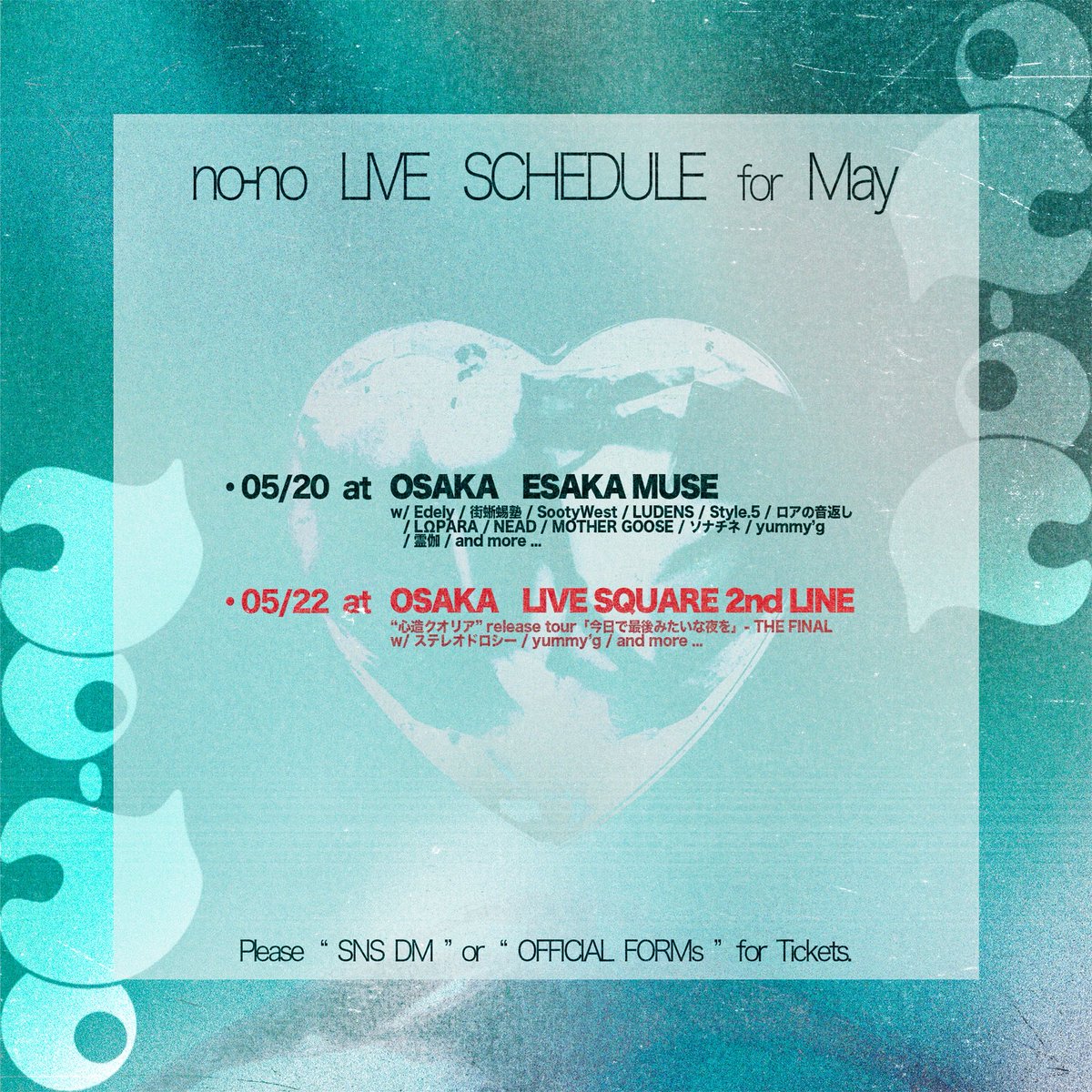 band_no_no_no's tweet photo. no-no LIVE SCHEDULE for May https://t.co/Tx318LPPvL