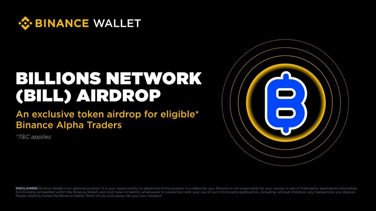 EarningSide's tweet photo. 🚨 Billion Network $BILL Listing On #Binance Alpha 😆

🔹 Confirmed that a large allocation of community funds may go to Binance Alpha users https://t.co/FbyKQw9khk