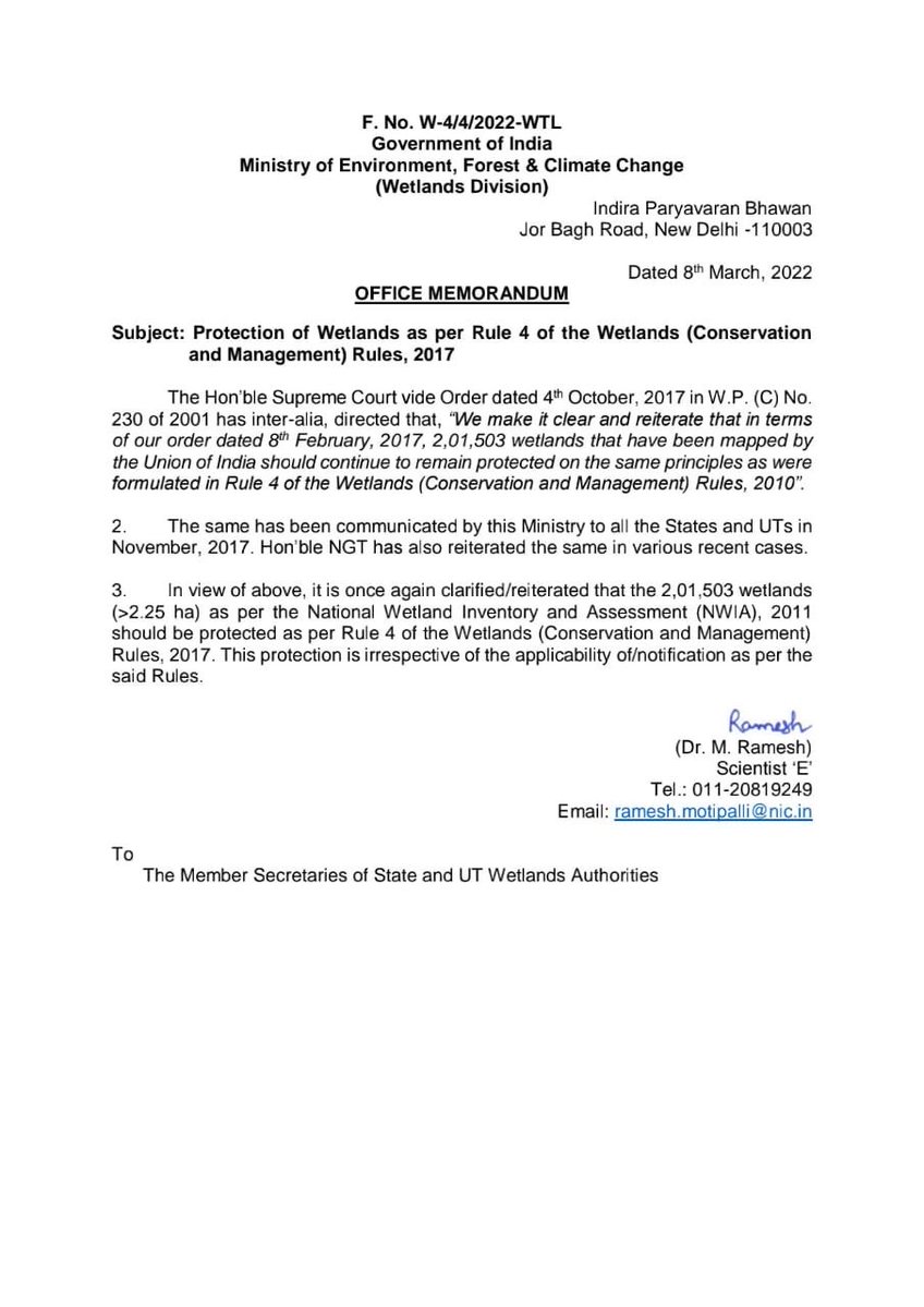 sunnyagro's tweet image. He is not alone but joined by Thane District State Wetland committee ignoring OM issued by @moefcc &amp;amp; MOM of National wetland committee. Anything for @CIDCO_Ltd &amp;amp; Industrialist friends ? #wetlands @Indian_Rivers @WetlandsInt_SA @Thane_Collector @MahaEnvCC are you aware of this?