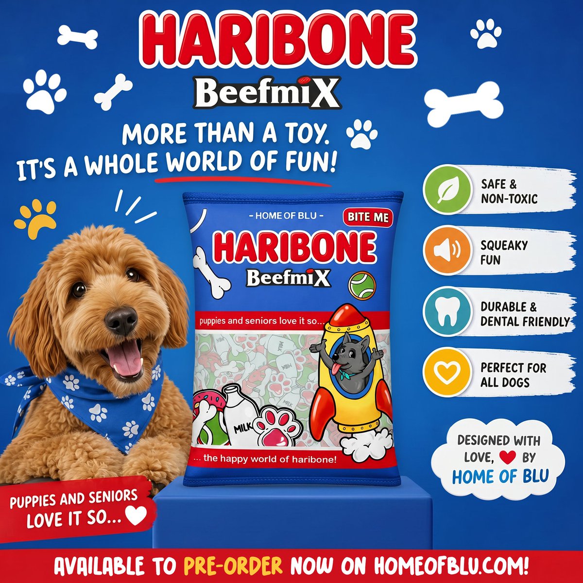 7armer's tweet photo. Haribone Pet Toy is the ultimate playtime companion for puppies and senior dogs. Designed for fun, made with love. https://t.co/H426EMIj5z