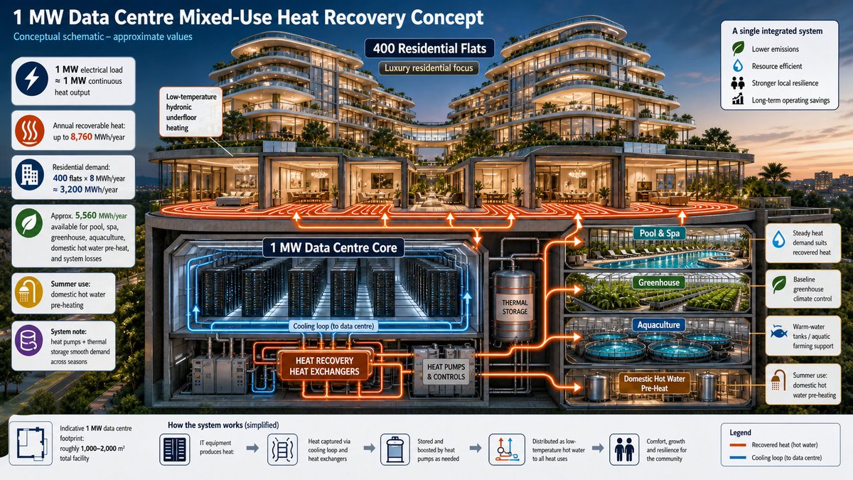 chainsandtrains's tweet photo. Not as aesthetic as most replies, but could start treating the compute heat as a thermal asset rather than something to be disposed of (think they're doing this in Scandinavia?) https://t.co/Qo1SoHRXP4