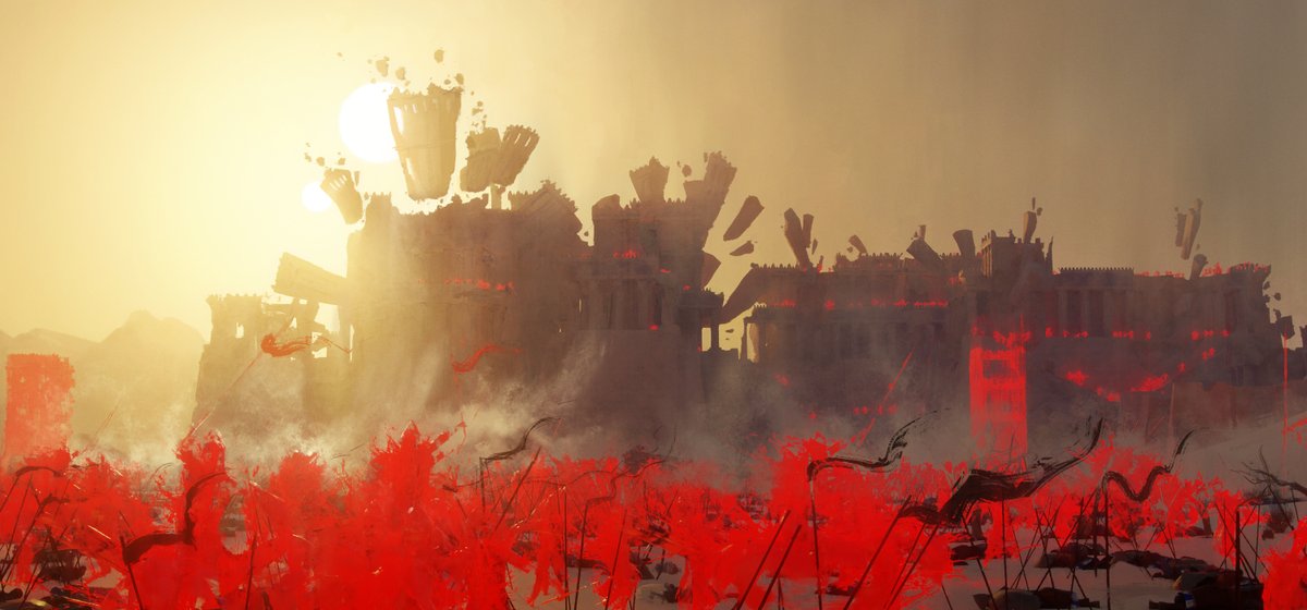 JosuSolano's tweet image. Design of The Fields of Strife in Lorehold area, for Secrets of Strixhaven, shown over the weekend at Magiccon Vegas.  

AD: @ovidiocartagena 

Shared with permission from WOTC  TM and © Wizards of the Coast   

 #strixhaven #magic #conceptart #design #illustration