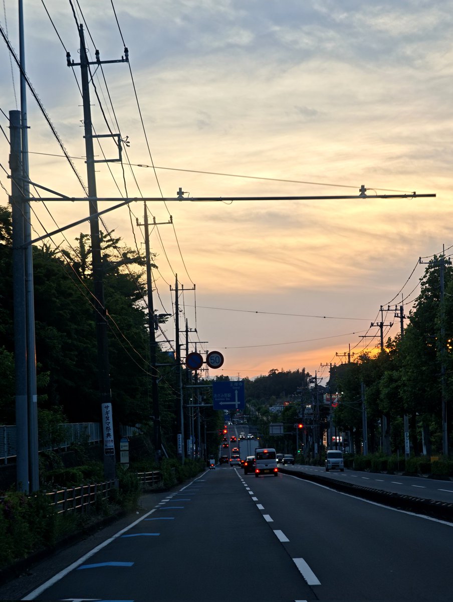 moiccyo's tweet image. 帰り道（ちゃんと綺麗な夕日の景色を見に行きたい） #Xiaomi  #camera  #photo