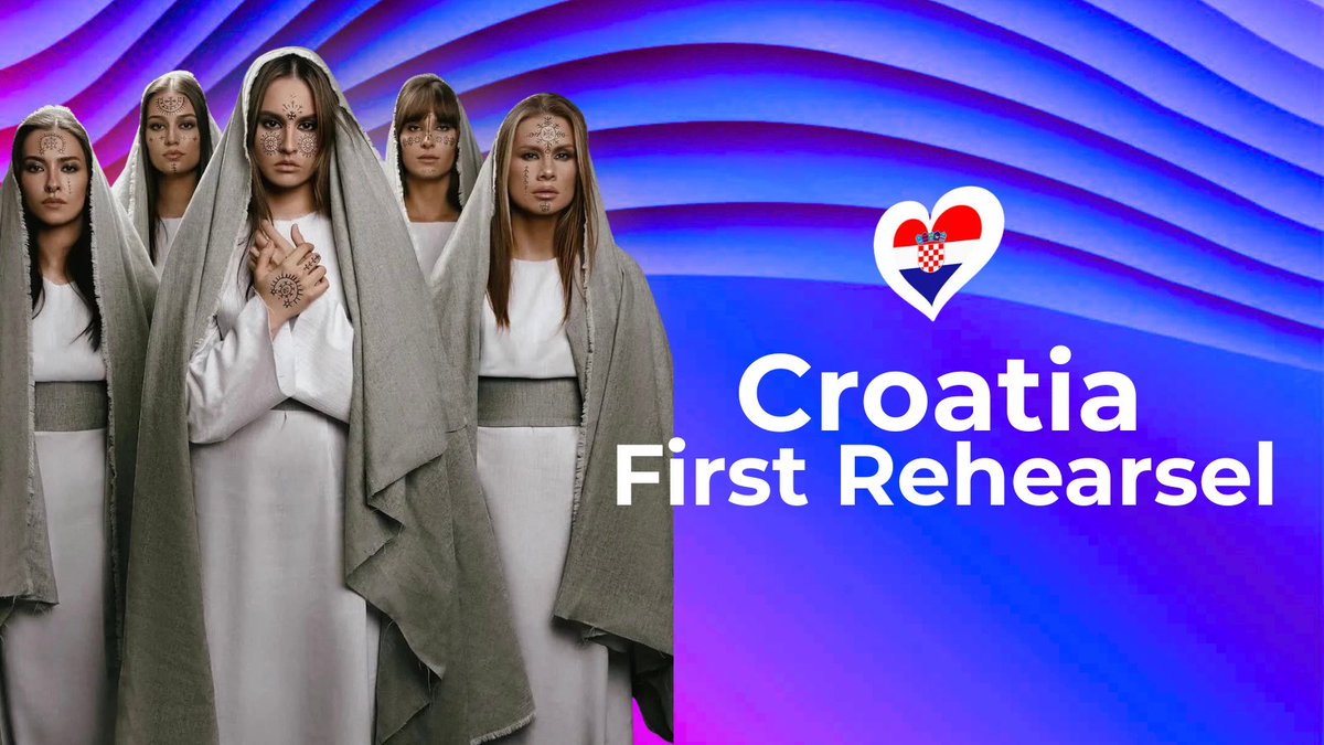 🇭🇷 Croatia First Rehearsal:

LELEK deliver a powerful and unforgettable performance of Andromeda, with their signature harmonized vocals creating a captivating atmosphere. Their dramatic entrance along the catwalk adds a sense of grandeur, while their deep red robe outfits (The