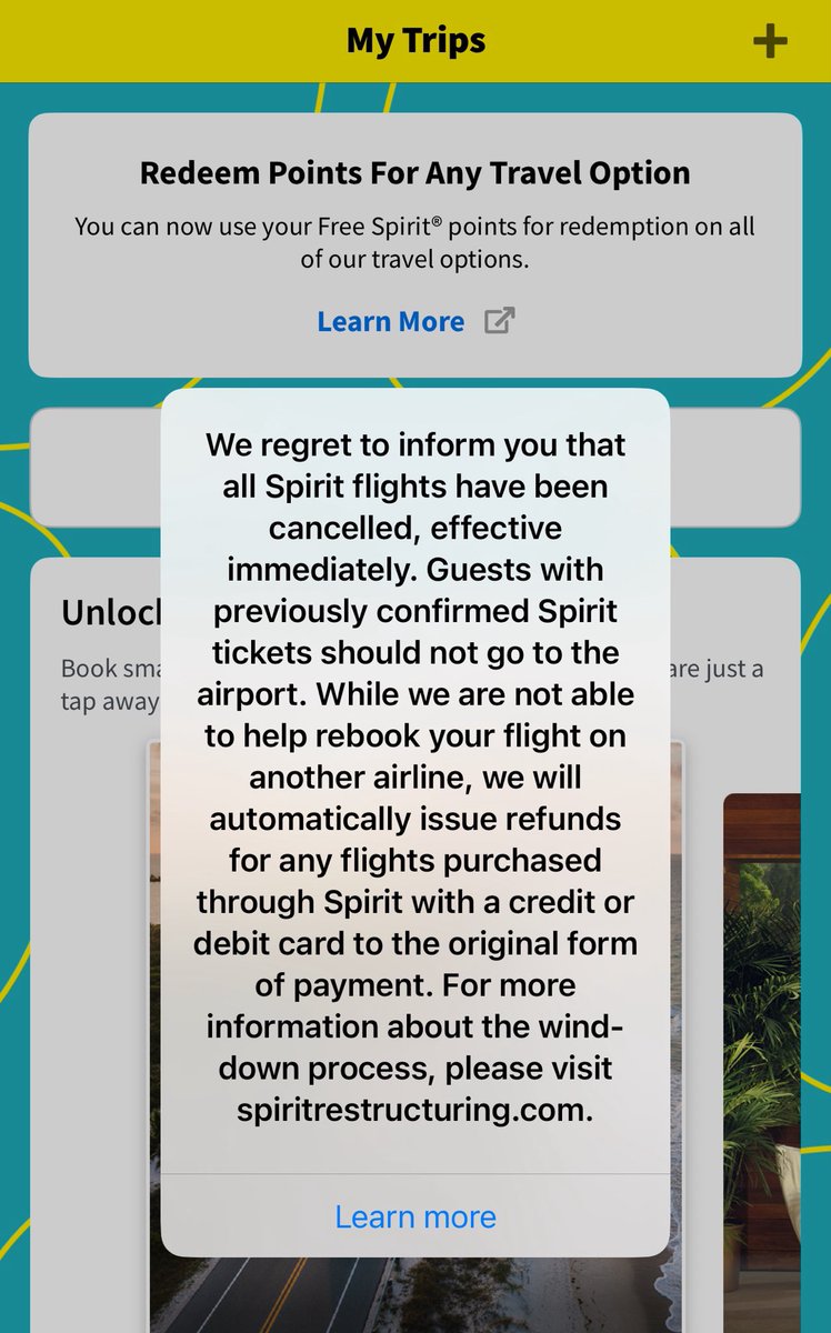 R.I.P 🕊️ SPIRIT

I had a flight in the next two days. Now I have to pay x3 flight ticket 😭😭😭😭😭😭😭 thank u