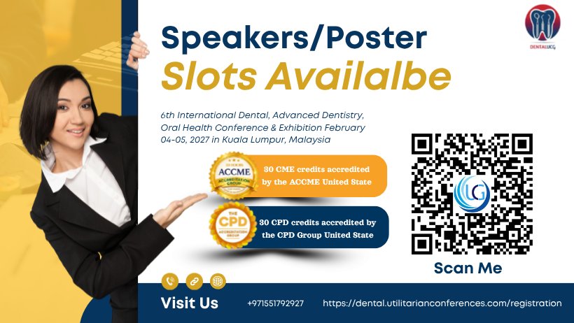 Dr_josehph's tweet image. Speaker &amp;amp; Poster Slots Open! 
Join the 6th Int’l Dental Conference | Feb 4–5, 2027 | Kuala Lumpur

Present • Network •  Earn 30 CME/CPD Credits
Register: dental.utilitarianconferences.com/registration

#DentalConference2027 #Dentistry #OralHealth