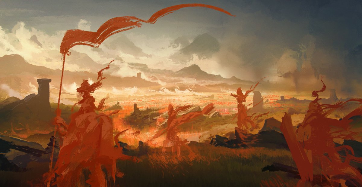 JosuSolano's tweet image. Design of The Fields of Strife in Lorehold area, for Secrets of Strixhaven, shown over the weekend at Magiccon Vegas.  

AD: @ovidiocartagena 

Shared with permission from WOTC  TM and © Wizards of the Coast   

 #strixhaven #magic #conceptart #design #illustration