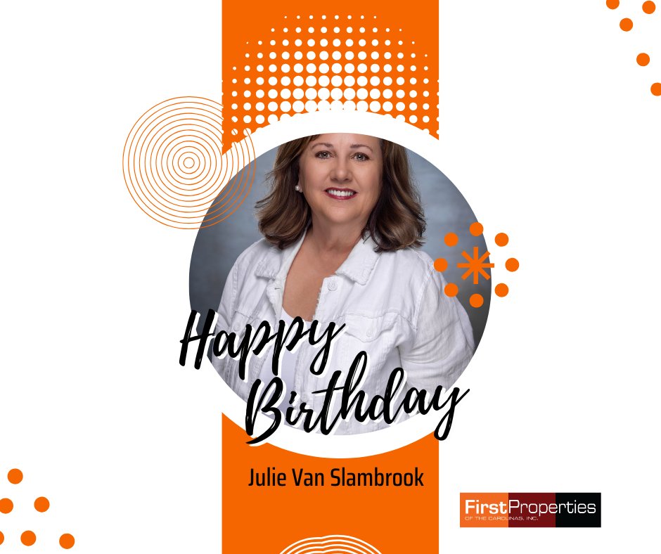 FPOTC's tweet photo. Happy Birthday Julie Van Slambrook!
#NCRealtor #SCRealtor #Property Management https://t.co/6pYq8v51yN