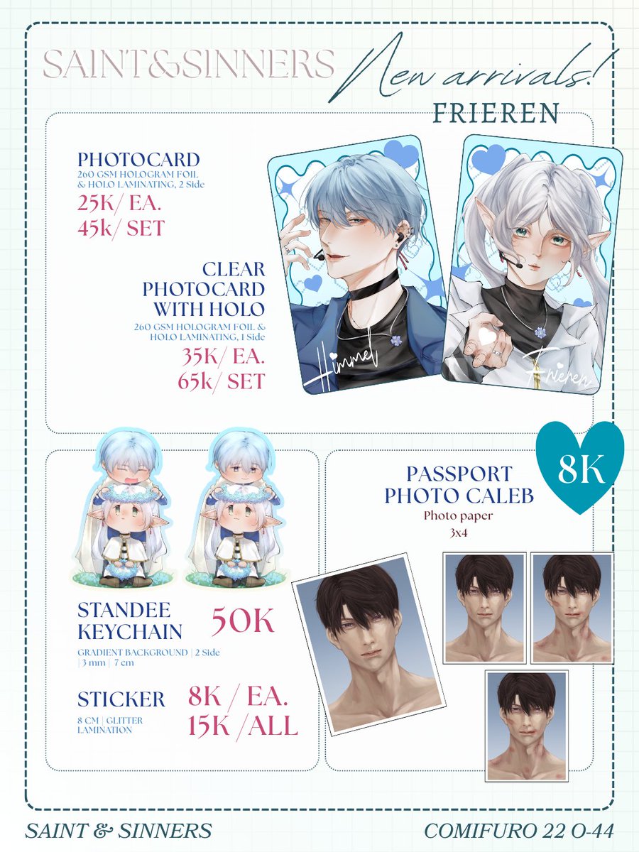 KkunYuuto's tweet photo. SAINT&amp;SINNERS is coming to #CF22!

📍Comifuro 22 (CF22) | ICE BSD, IDN
🗓️ 16 &amp; 17 May 2026
🎪 Booth 0-44AB

🌷 Like, share, and repost are appreciated 🌷

See you all VERY soon!🌷

#CF22 #Comifuro #ArtisAlley #Comifuro22 #Comifuro22catalogue https://t.co/JgwhhWO1qp