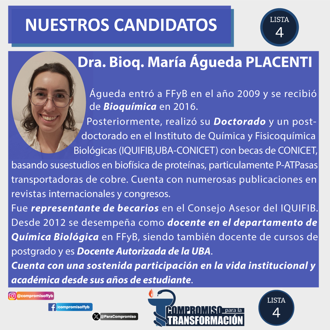 ParaCompromiso's tweet photo. Comenzamos a presentarte a nuestros/as candidatos/as para estas elecciones! Somos un grupo de Graduados/as de muy diversas generaciones que nos desempeñamos en distintos ámbitos, tanto dentro como fuera de la Facultad.
Colaboramos en el gobierno de nuestra Casa de Estudios en https://t.co/kzpF5tbc6j