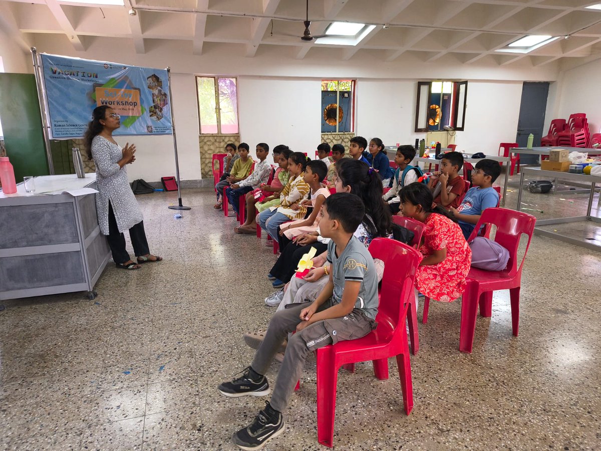 RamanCentre's tweet photo. 🧸🔬 Last Day of Sci-Toy Workshop (Batch 1) at @RamanCentre, a unit of @ncsmgoi @MinOfCultureGoI 🎉
A fun-filled journey of hands-on science and creativity comes to an end! ✨
Batch 2 begins from 4th May 🚀
#SciToyWorkshop #STEMFun #RamanScienceCentre #LearningByDoing https://t.co/NHTJWegxwn
