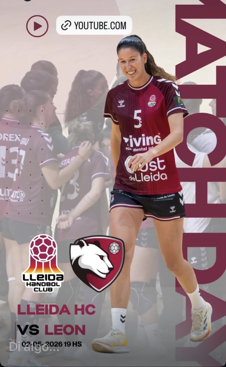 LleidaHC's tweet photo. AVUI MATCHDAY!!!
🗓 Jornada 25
🤾🏻‍♀️ #DHOroFem
⏰ 19:00 h
🏟 Pavelló Municipal Onze de Setembre
🆚 @ClebaLeonBm 
📱 Al canal de Youtube https://t.co/xZlXcalw74