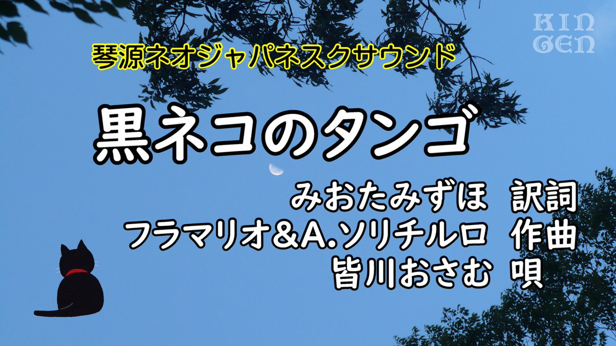kingenshin's tweet photo. 第5弾は宮川おさむさんの「黒ネコのタンゴ」演奏：琴源心　#黒ネコのタンゴ #皆川おさむhttps://t.co/eROt9s4pdK https://t.co/O5UAAdsuco