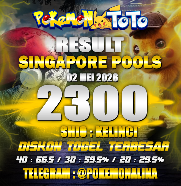 datatogelwla's tweet photo. RESULT SINGAPORE POOLS
SABTU, 02 MEI 2026
Result : 2 3 0 0 
Shio   : KELINCI
TELEGRAM : @Pokemonalina
#livedrawsgp #livedrawsgptercepat #livesgptercepathariini #SINGAPOREPOOLS #LIVEDRAWSINGAPORE #SINGAPORELIVE https://t.co/dBNiXDDPJC
