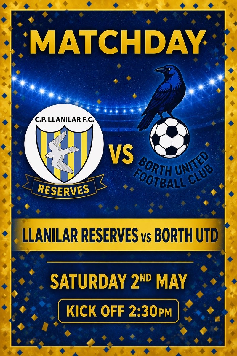 BorthUtd's tweet image. MATCHDAY: The Crows head to @CpdLlanilarFC reserves today in the League cup semi final with this being the last chance for the crows to lift some silverware this season. Kick off is 14:30 at Castle Hill park. #Crows